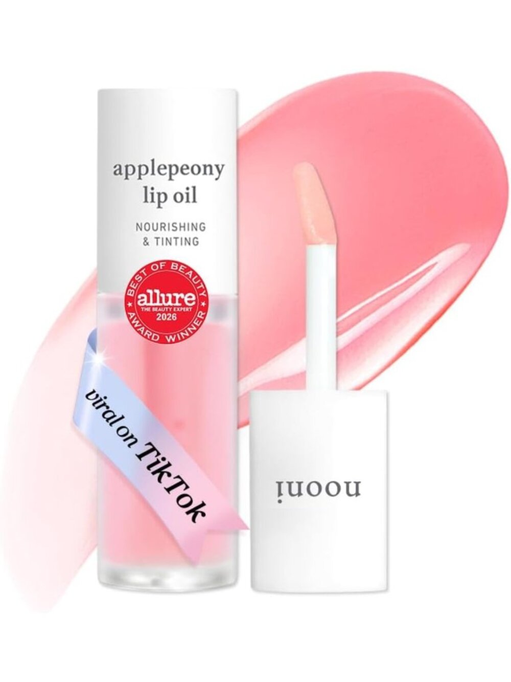 Korean pH Color-Changing Lip Oil - Apple Peony - Hydrating Plumping Gloss
